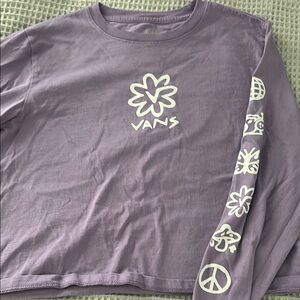 Vans Purple Cropped Long Sleeve Shirt